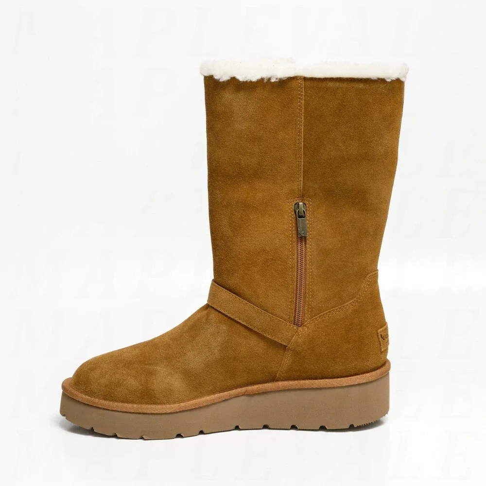 Koolaburra by UGG Kelissa Tall Boots Womens Sz 10 Chestnut Suede Leather 1145874